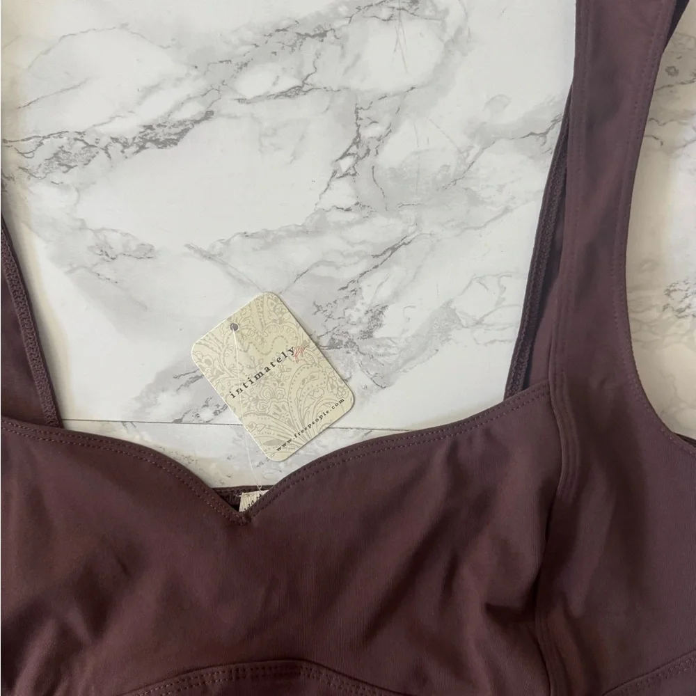 NWT Intimately Free People Somewhere Sometime Cami Brown Chicory Coffee - Picture 2 of 4